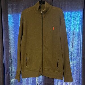 Polo by Ralph Lauren Men's Zip-Up Sweater in Olive